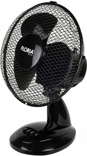 Zilan Επιτραπέζιος Ανεμιστήρας 30W Διαμέτρου 30.4cm Μαύρος