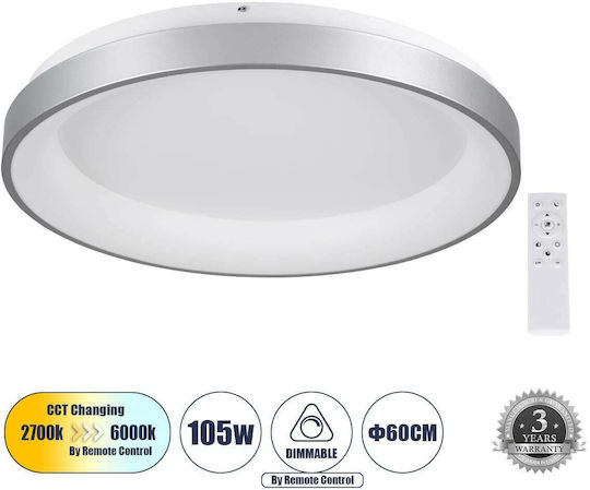 GloboStar Salem Πλαφονιέρα 60εκ. LED με Τηλεχειριστήριο GloboStar Salem Πλαφονιέρα 60εκ. LED με Τηλεχειριστήριο