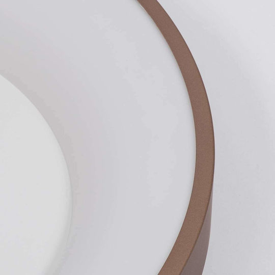 GloboStar Salem Ceiling Mount Light 60cm Brown with Integrated LED and Remote Control