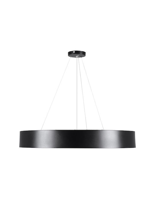 GloboStar Burton 61202-S Ceiling Mount Light 60cm Black with Integrated LED and Remote Control
