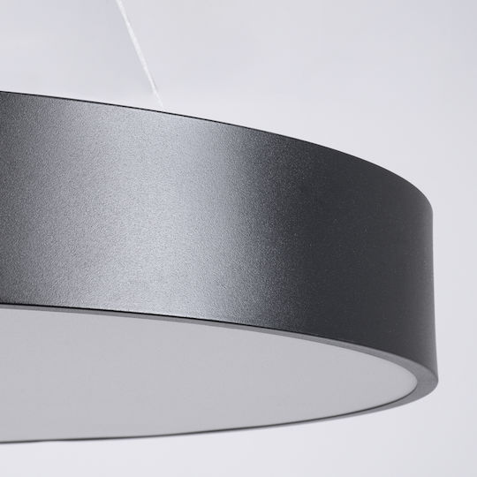 GloboStar Burton 61202-S Deckenleuchte 60cm Schwarz mit Integrierter LED und Fernbedienung