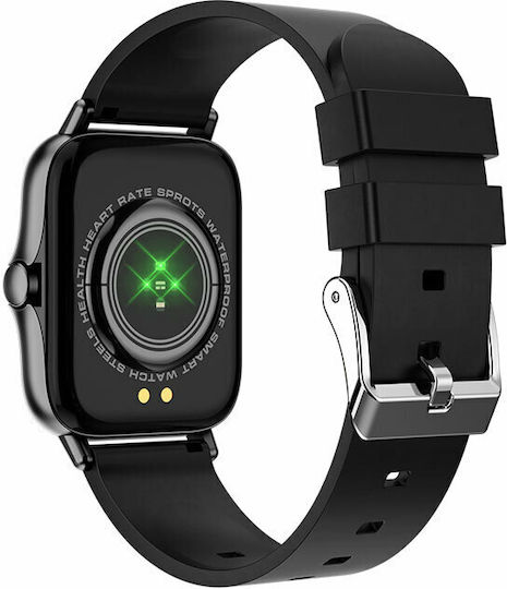 Egoboo M4 Smartwatch mit Pulsmesser (Schwarz)