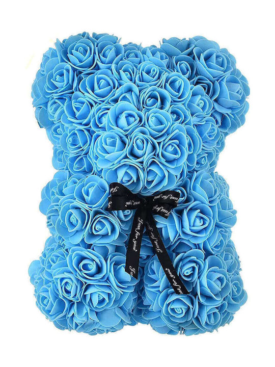 Мече от изкуствени рози Turquoise 25см в кутията Giftland