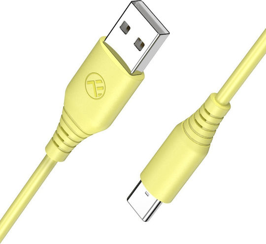 Tellur USB 2.0 Кабел USB-C Мъжки - USB-A Жълт 1м TLL155400