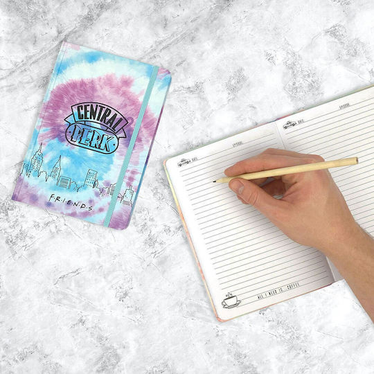 Blue Sky Studios Tie Dye Central Perk Μπλοκ Σημειώσεων A5 Ριγέ με Λάστιχο Πολύχρωμο