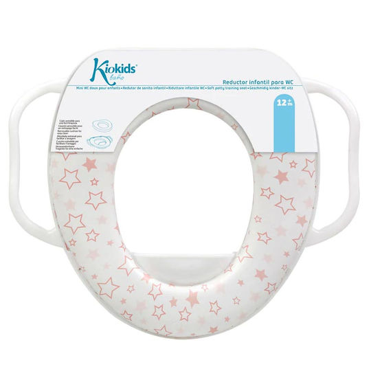 Kiokids Kiokids Toddler Toilet Seat Star Pink with Handles