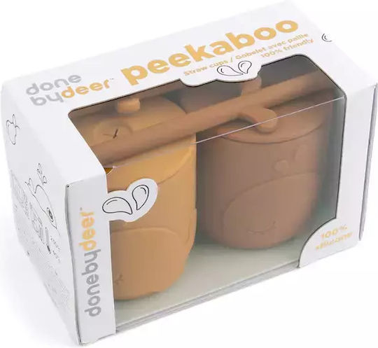 Done by Deer Baby Cups made of Silicone Brown 2pcs 120ml for 6m+m+