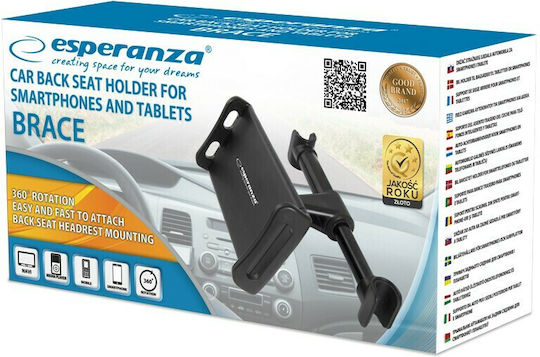 Esperanza Car Mobile Mount with Adjustable Hooks Black