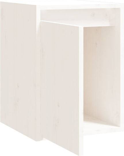 Hängeschrank fürs Wohnzimmer aus Massivholz Weiß 30x30x40 cm