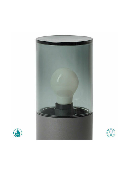 Faro Barcelona Kila Outdoor Floor Lamp Small Post 15W IP65 for E27 Socket Gray