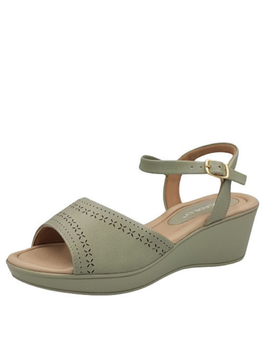 Piccadilly Anatomic Women's Ankle Strap Platforms Mint