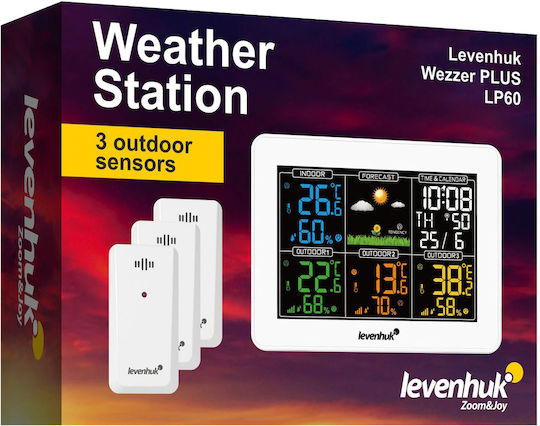 Levenhuk Wezzer Plus LP60 78896 Ασύρματος Μετεωρολογικός Σταθμός Ψηφιακός Επιτραπέζιος Λευκός