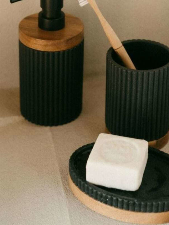Andrea House Keramik Badezimmer Toilettenbürste Schwarz