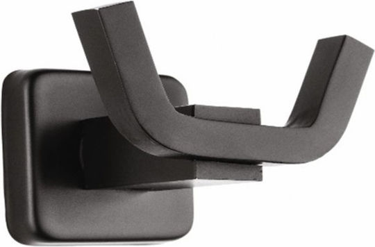 Tekno-Tel Άγκιστρο Μπάνιου Διπλό με Βίδες ​18x6cm Μαύρο