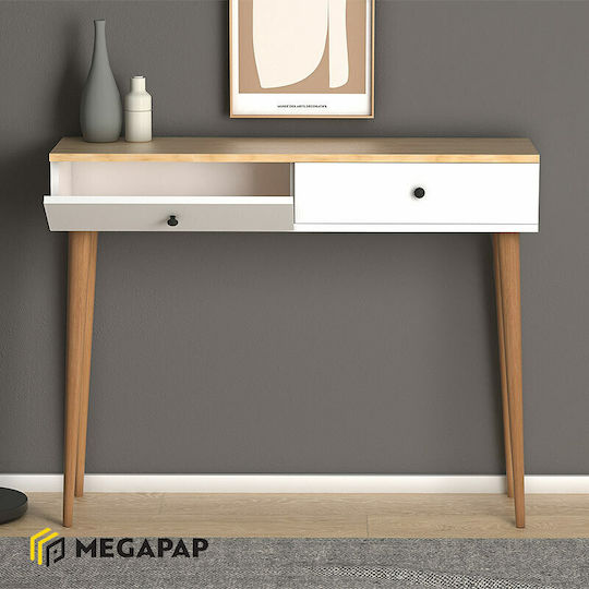 Alis Конзолна маса Дървена Pine / White Д110xШ29xВ88cm