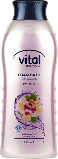 Farcom Vital Bath Foam Musk Bubble Bath Revitalization 1000ml
