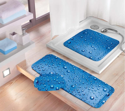 Kleine Wolke Bubble Shower Mat with Suction Cups Blue 55x55cm