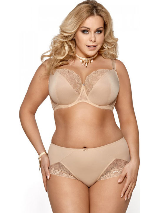 Casablanca Minimizer Minimizer Bra without Padding Underwire Beige