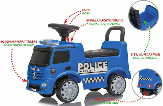 Jamara Mercedes-Benz Antos Police Количка Езда На Синя