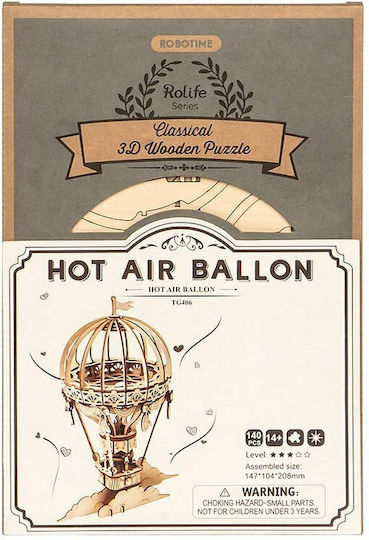 Robotime Wooden Construction Toy Hot Air Ballon for Children 8++ Years