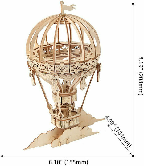 Robotime Wooden Construction Toy Hot Air Ballon for Children 8++ Years
