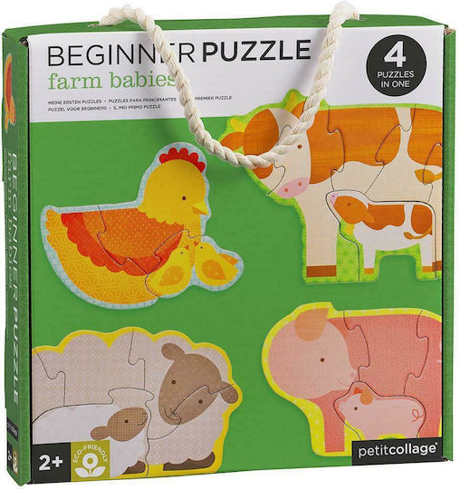 Детски Пъзел Farm Babies за Над 2 години+ Години 18бр Petit Collage