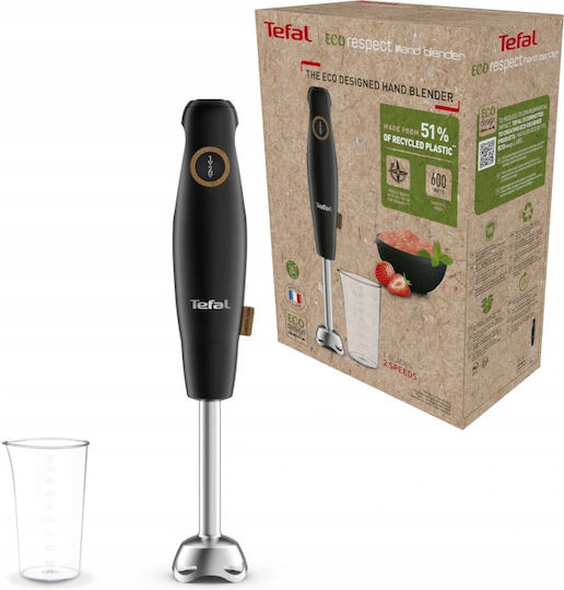 Tefal Eco Respect Ραβδομπλέντερ με Ανοξείδωτη Ράβδο 600W Μαύρο