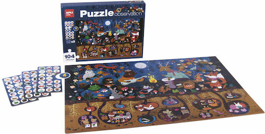 Παιδικό Puzzle Τα Ζωάκια στη Φύση για 5+ Ετών 104pcs Apli Kids