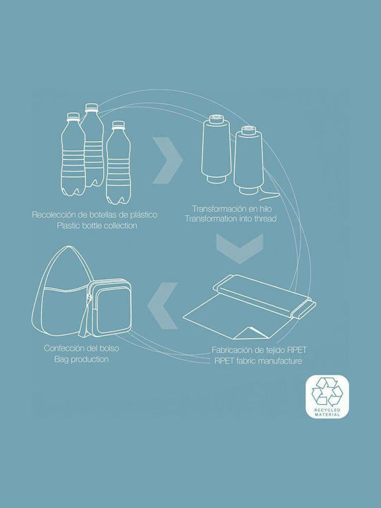 Kendo Eco Ανδρική Τσάντα Ώμου / Χιαστί Μαύρη