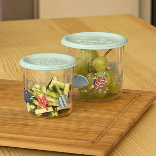 Sugar Booger Set de mâncare pentru copii din plastic Albastru deschis
