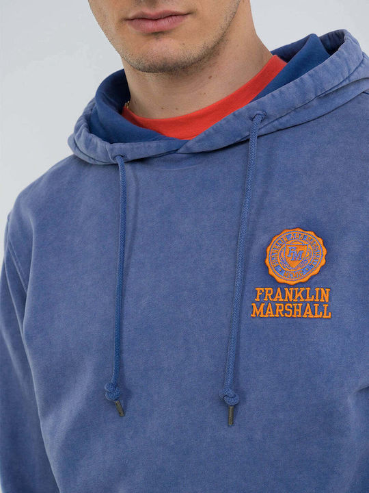 Herren Sweatshirt Jacke mit Kapuze und Taschen Blau