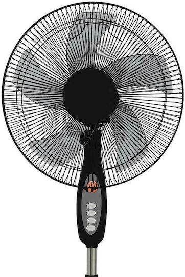 Brand 1207 Ventilator Pe Piedestal 50W Diametru 45cm Cu Telecomandă Negru