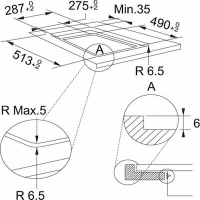 Franke Smart FSM 302 I BK 3061602034 Plită de gătit Plită cu Inducție Autonomă cu Funcție de Blocare 28.4x51εκ.