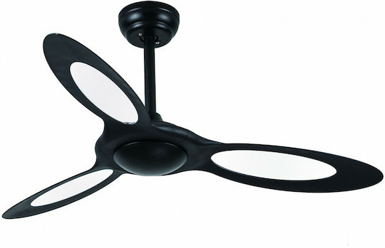 Spot Light Ventilator De Tavan 112cm Cu Lentile De Mărire Negru