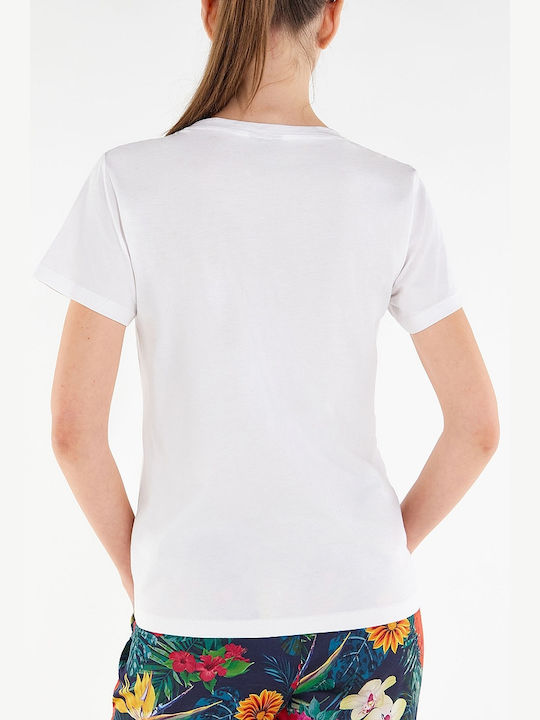 Freddy All Over Flower T-Shirt Λευκό