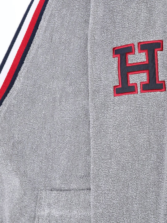 Tommy Hilfiger Teddy Μπουρνούζι με Γιακά Grey 360gr/m²