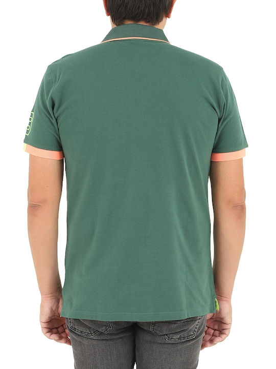 Beverly Hills Polo Club Men's Short Sleeve Blouse Polo Green