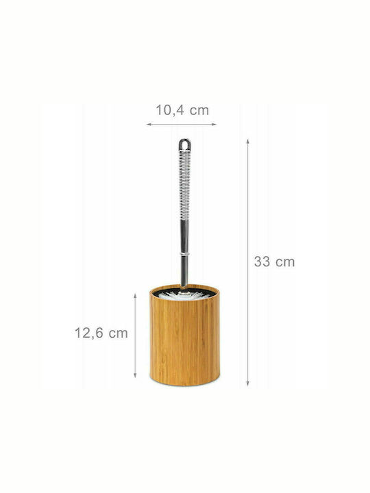Relaxdays Plastic Toilet Brush Brown