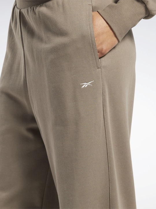 High Waist Sweatpants Wide Velvet Trek Grey