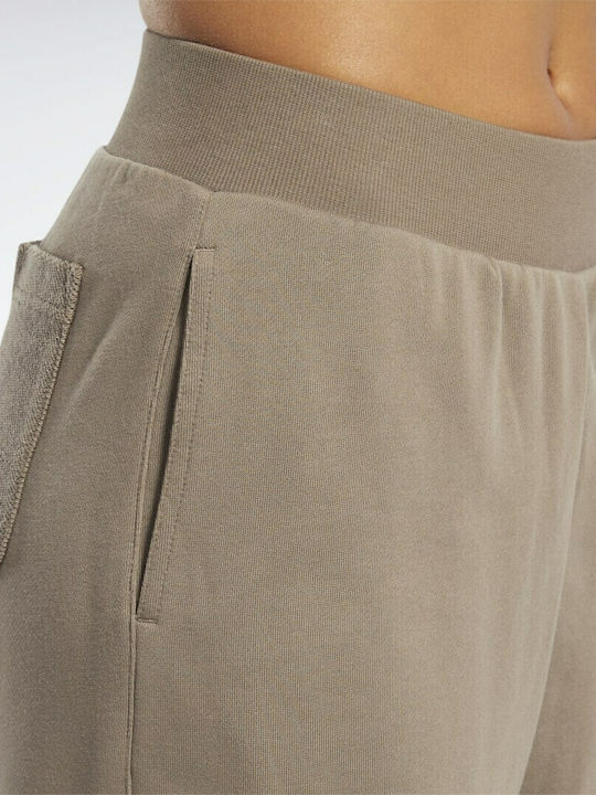 High Waist Sweatpants Wide Velvet Trek Grey