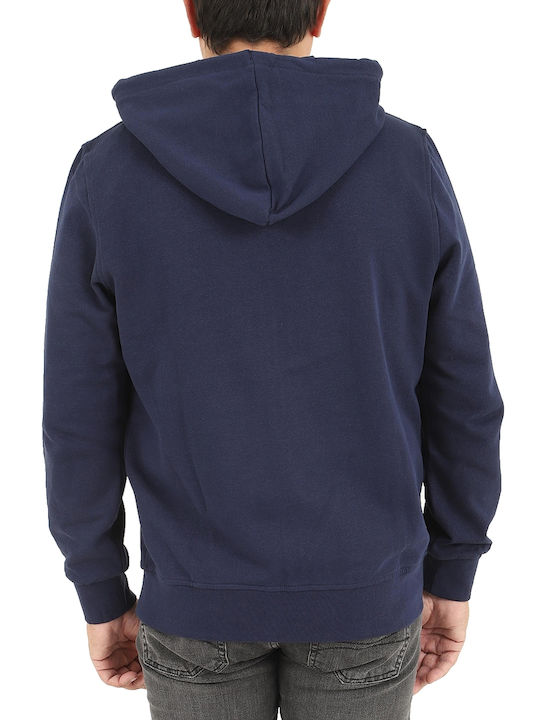 Beverly Hills Polo Club Men's Sweatshirt Jacket with Hood Navy Blue