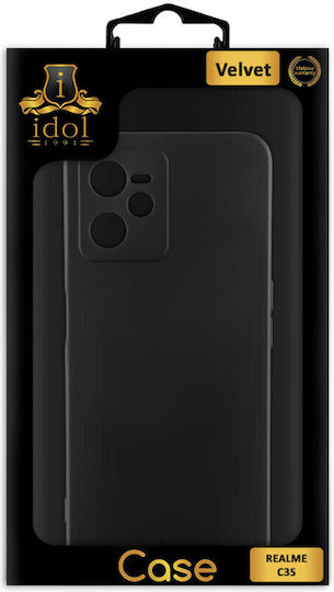 Idol 1991 Velvet Back Cover Σιλικόνης Μαύρο (Realme C35)