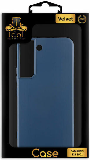 Idol 1991 Velvet Back Cover Silicone Blue (Galaxy S22)