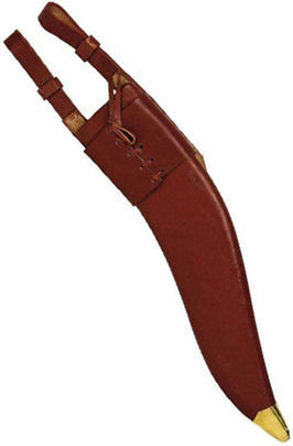 Haller Gurkha Kukri Brown in Leather Sheath