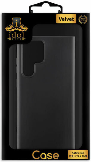Idol 1991 Velvet Задна корица Силикон Черен (Galaxy S22 Ultra 5G)