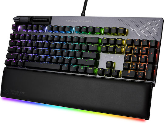 Asus ROG Strix Flare II Animate Tastatură Mecanică de Gaming cu ROG NX Red întrerupătoare și iluminare RGB Gunmetal