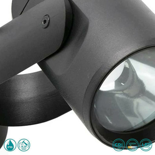 Faro Barcelona Επιτοίχιο Εξωτερικό Σποτ LED IP65 13W με Θερμό Λευκό Φως 20x7.7εκ.