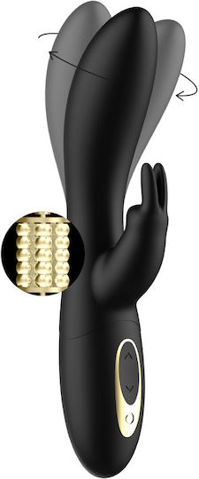 Ibiza Rotating Rabbit Vibrator Δονητής Rabbit 21.5cm Black