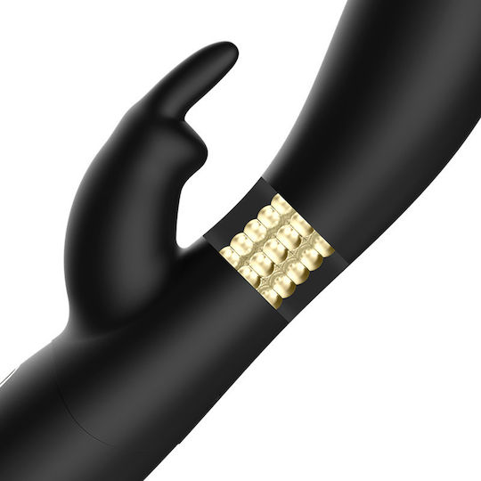 Ibiza Rotating Rabbit Vibrator Δονητής Rabbit 21.5cm Black