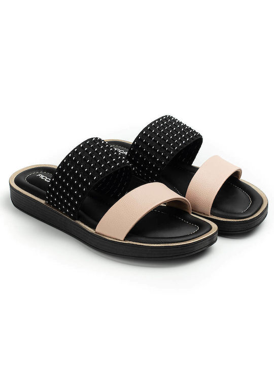 Piccadilly Women's Flat Sandals Anatomic Black/Nude